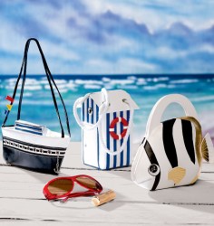 6761 BEACHY SHAPED BOAT, CABANA, FISH TOTE BAGS PATTERN